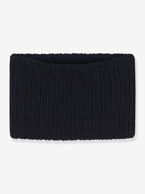 Snood van tricot met fleecevoering voor kinderen PETIT BATEAU marineblauw