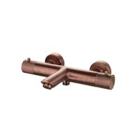 Badmengkraan Opbouw Sanilux Ribb Thermostatisch Rond Met Geribbelde Knop Brons Sanilux
