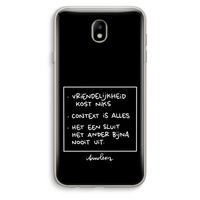 Mijn Motto's: Samsung Galaxy J7 (2017) Transparant Hoesje