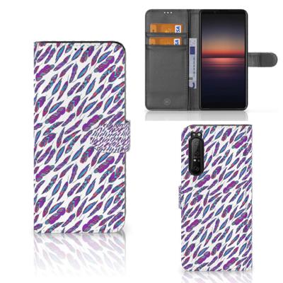 Sony Xperia 1 II | Telefoon Hoesje | Feathers Color Sony Xperia 1 II | Telefoon Hoesje | Feathers Color