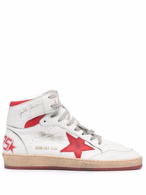 Golden Goose baskets montantes Sky-Star à lacets - Blanc