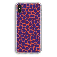 Purple Giraffe: iPhone XS Transparant Hoesje - thumbnail