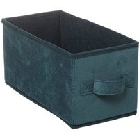 Opbergmand/kastmand 7 liter petrol groen polyester 31 x 15 x 15 cm - Opbergmanden