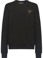 Giuseppe Zanotti sweat à logo brodé - Noir - thumbnail