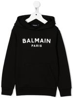 Balmain Kids hoodie à logo imprimé - Noir - thumbnail