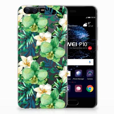 Huawei P10 | TPU Case | Orchidee Groen Huawei P10 | TPU Case | Orchidee Groen