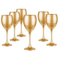 Wijnglazen - 6x - Gold collection - 300 ml - glas - thumbnail