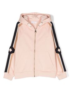 Chloé Kids hoodie en polaire à fermeture zippée - Rose