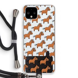 Pony: Pixel 4 Transparant Hoesje met koord