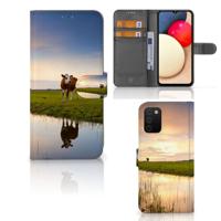 Samsung Galaxy A03s | Telefoonhoesje | Met pasjeshouder | Koe
