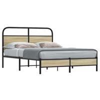 Bedframe zonder matras bewerkt hout sonoma eikenkleur 140x200cm