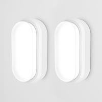 Set van 2 C-Series - LED Plafondlamp wit ovaal - Wandlamp - Scheepslamp - IP54 - 12W - 1160lm - 6500K Daglicht wit - voor binnen en buiten