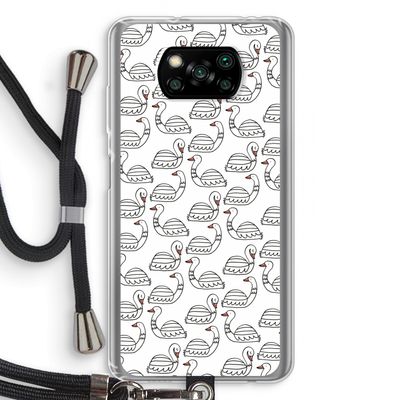 Zwanen: Xiaomi Poco X3 NFC Transparant Hoesje met koord