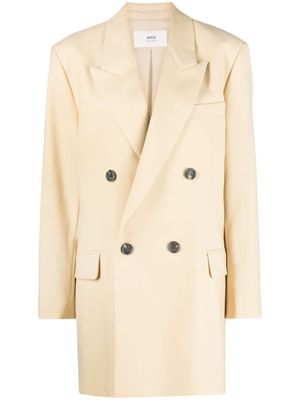 AMI Paris blazer à boutonnière croisée - Jaune