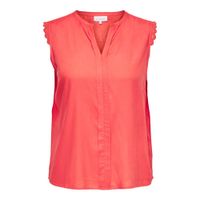 ONLY CARMAKOMA top CARMUMI met kant koraalrood - thumbnail