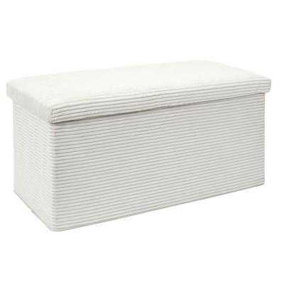 Hocker opvouwbaar - wit - cocoonen - MDF/polyester - 76 x 38 cm