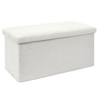 Hocker opvouwbaar - wit - cocoonen - MDF/polyester - 76 x 38 cm