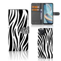 OPPO Reno4 Z | Telefoonhoesje | Met pasjeshouder | Zebra