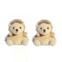 Aurora Pluche egel - 2x - 13 cm - Egels knuffels - tuindieren knuffels - speelgoed dieren