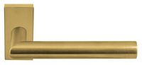 Deurkruk BASICS LB2-19Q32 dubbel geveerd op rechthoekige rozet - PVD mat goud