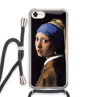 The Pearl Earring: iPhone 8 Transparant Hoesje met koord