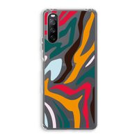Colored Zebra: Sony Xperia 10 III Transparant Hoesje