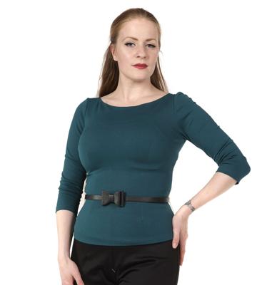 Sabrina Top, Teal-S | 49% korting Sabrina Top, Teal-S | 49% korting
