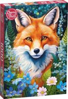 Red Fox in Flowers Puzzel 1000 Stukjes