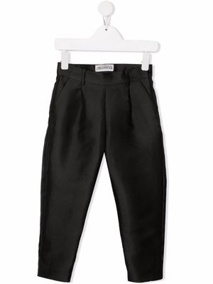 Simonetta pantalon fuselé en satin - Noir
