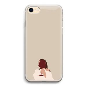 I drink wine: iPhone 7 Transparant Hoesje