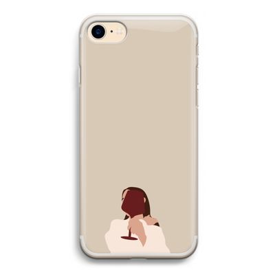I drink wine: iPhone 7 Transparant Hoesje
