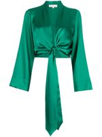 Michelle Mason blouse nouée à manches longues - Vert