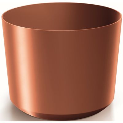 Plantenpot/bloempot Babylon - kunststof - buiten/binnen - koper - D24 x H24 cm