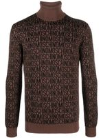 Moschino roll-neck virgin wool jumper - Marron - thumbnail