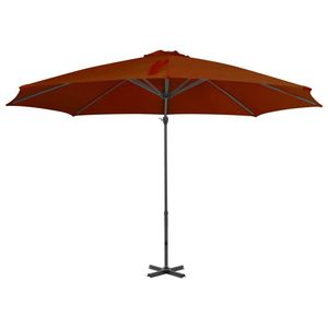 The Living Store Zweefparasol - Terracotta - 300 x 238 cm - Met PA-coating