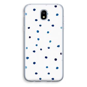 Blauwe stippen: Samsung Galaxy J5 (2017) Transparant Hoesje