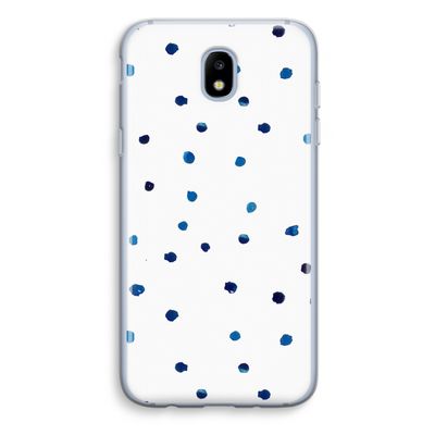 Blauwe stippen: Samsung Galaxy J5 (2017) Transparant Hoesje