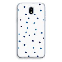 Blauwe stippen: Samsung Galaxy J5 (2017) Transparant Hoesje