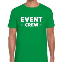 Event crew / personeel tekst t-shirt groen heren