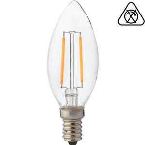 LED Lamp - Kaarslamp - Filament - E14 Fitting - 4W - Warm Wit 2700K