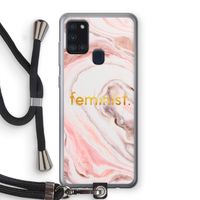 Feminist: Samsung Galaxy A21s Transparant Hoesje met koord Feminist: Samsung Galaxy A21s Transparant Hoesje met koord