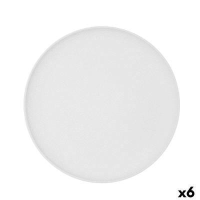 Eetbord Bidasoa Fosil Wit Keramisch 26,5 x 26,4 x 2,3 cm (6 Stuks)