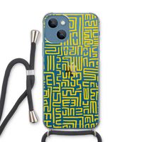 Majorelle Blue Print: iPhone 13 Transparant Hoesje met koord
