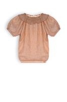 NoNo Meisjes blouse plisse - Tommy - Licht goud - thumbnail