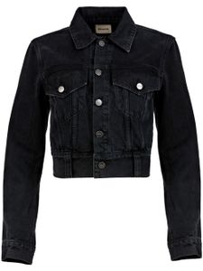 KHAITE veste en jean Rizzo à coupe crop - Noir