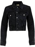 KHAITE veste en jean Rizzo à coupe crop - Noir