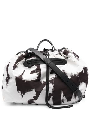 Alexander McQueen sac cabas à logo Graffiti imprimé - Blanc