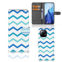 Xiaomi Mi 11 Telefoon Hoesje Zigzag Blauw