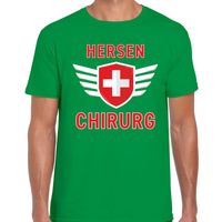 Hersen chirurg verkleed t-shirt groen voor heren - thumbnail