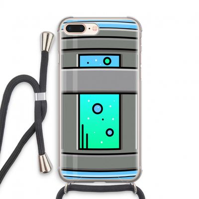 Chug Bottle: iPhone 8 Plus Transparant Hoesje met koord